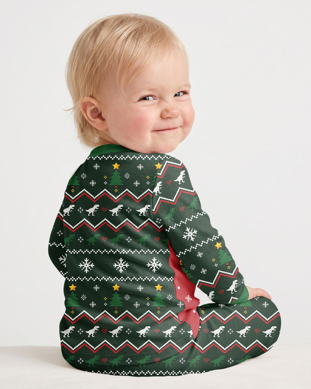 Look I'm Tree-Rex Ugly Christmas Bamboo Two Piece Long Sleeve Pajama Set