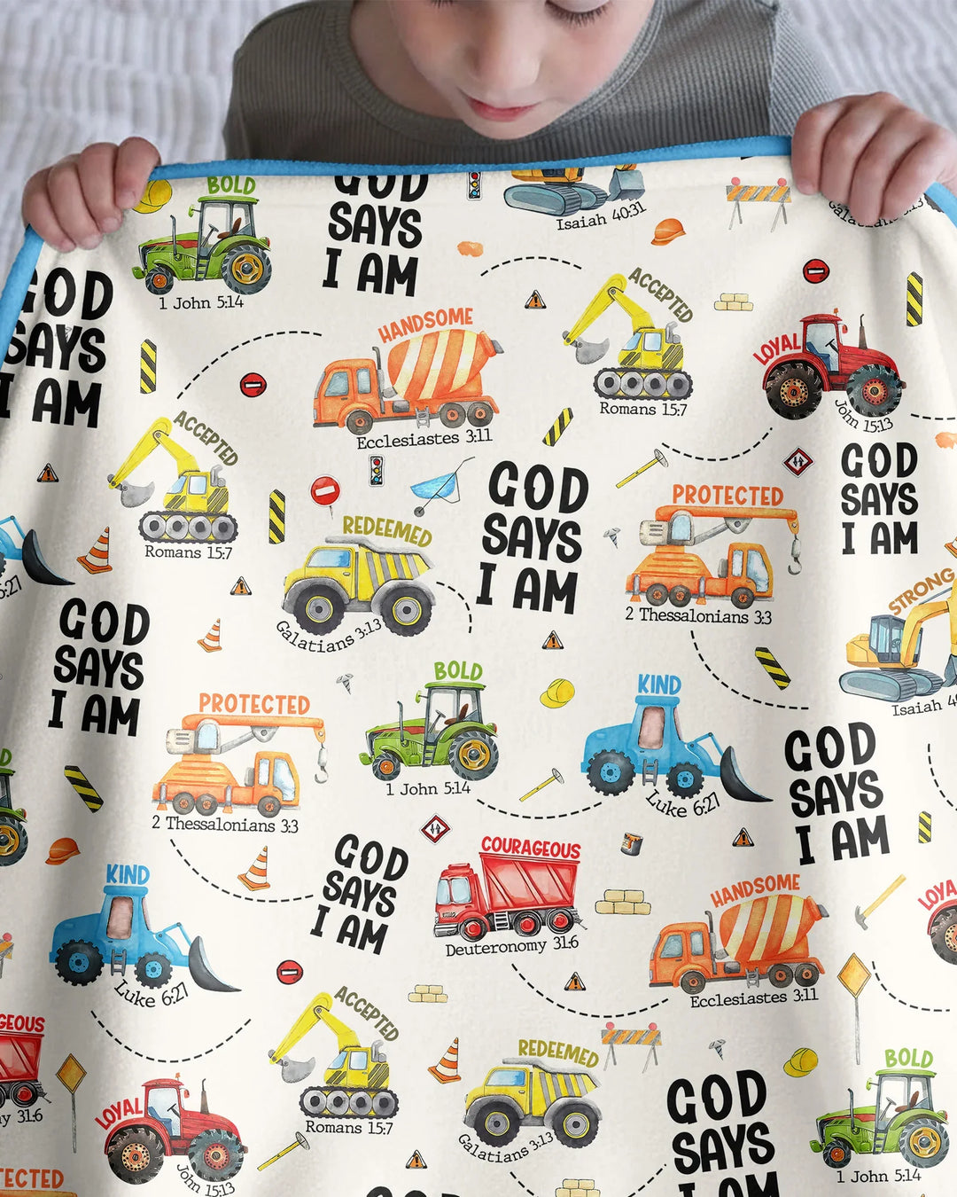 God Says I Am Boy Bamboo Blanket