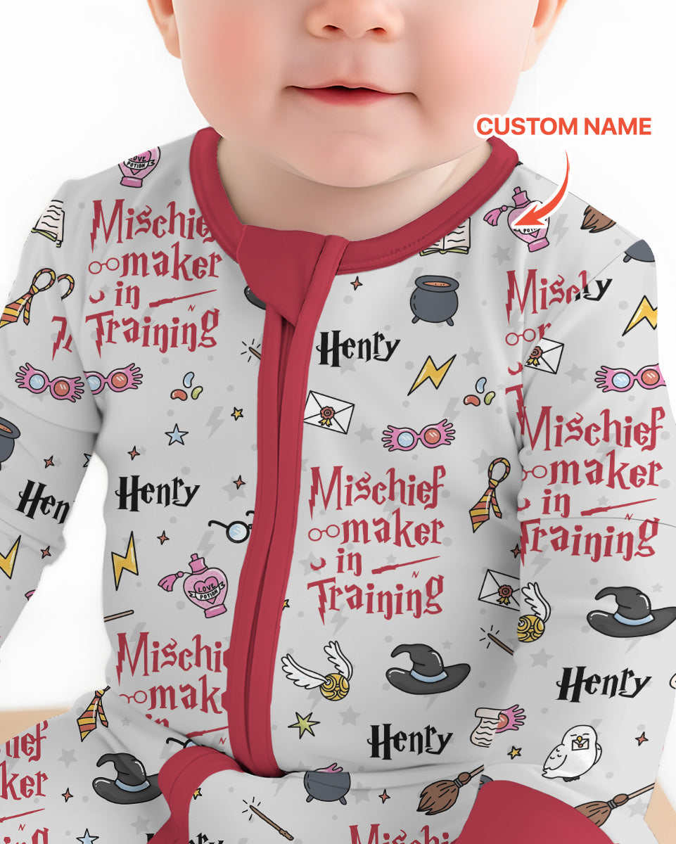 Custom Name Mischief Maker In Training Bamboo Convertible Zippy
