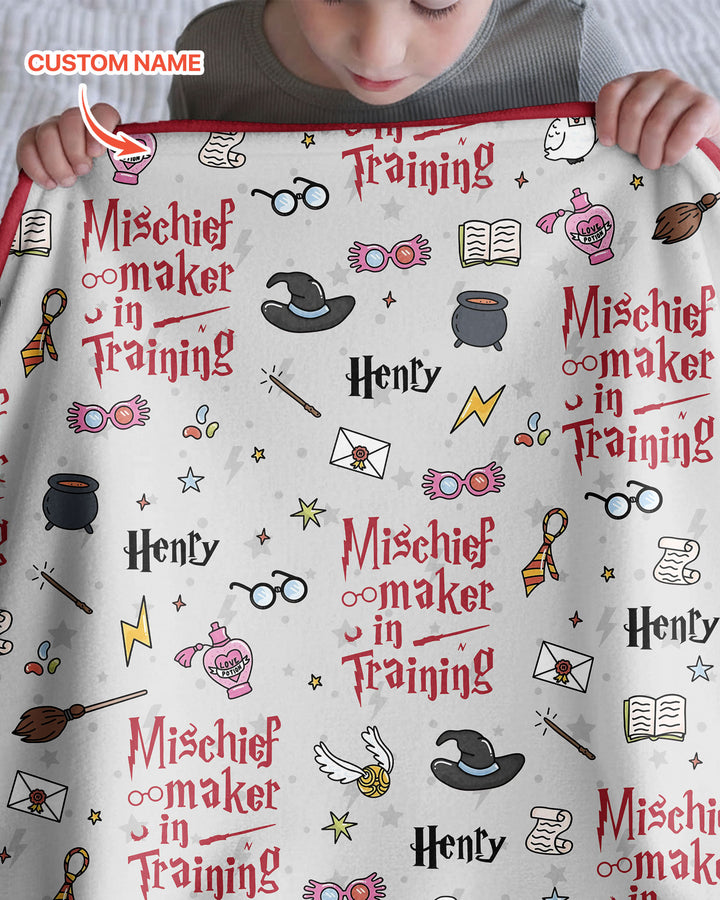 Custom Name Mischief Maker In Training Bamboo Blanket