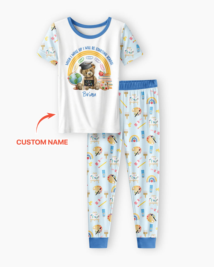 CUSTOM Template Bamboo Two Piece Short Sleeve Pyjamas Set