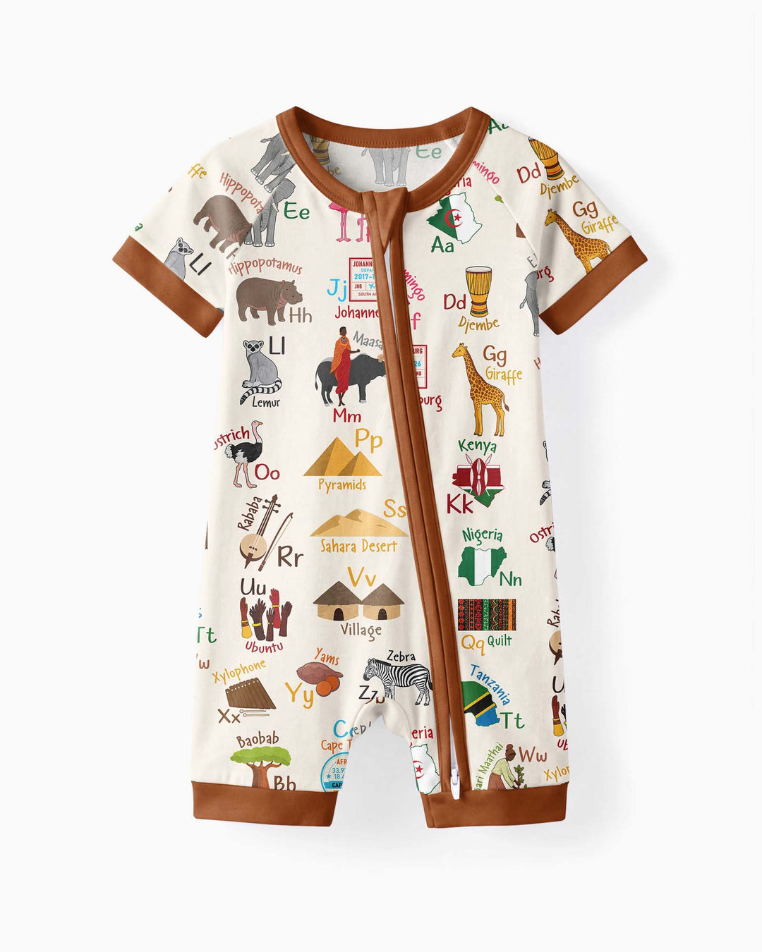 Explore Africa Geography Alphabet Bamboo Shorty Zippy