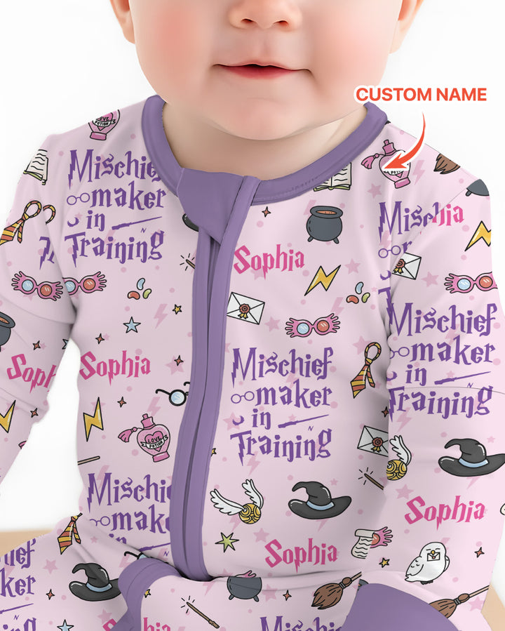 Custom Name Mischief Maker In Training Bamboo Convertible Zippy