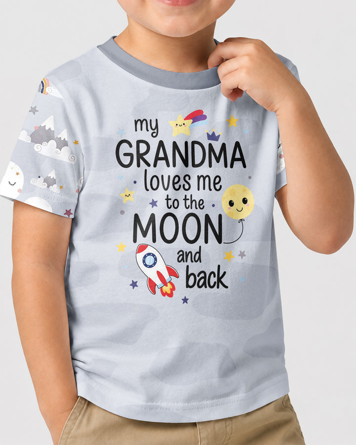 My Grandma Loves Me To The Moon And Back Bamboo Crewneck T-Shirt