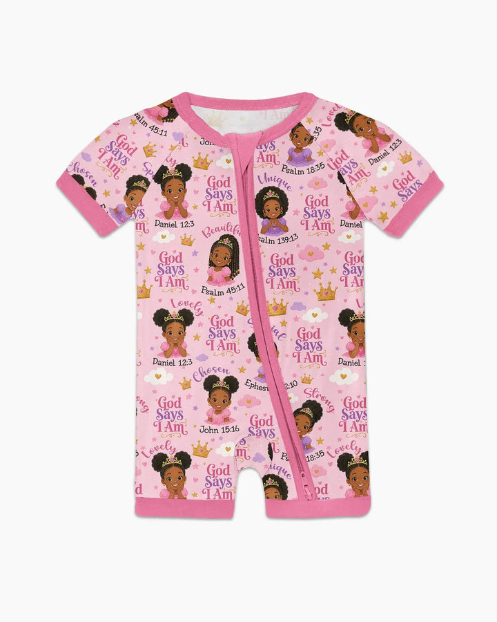 Black Princess God Says I Am Bamboo Shorty Zippy