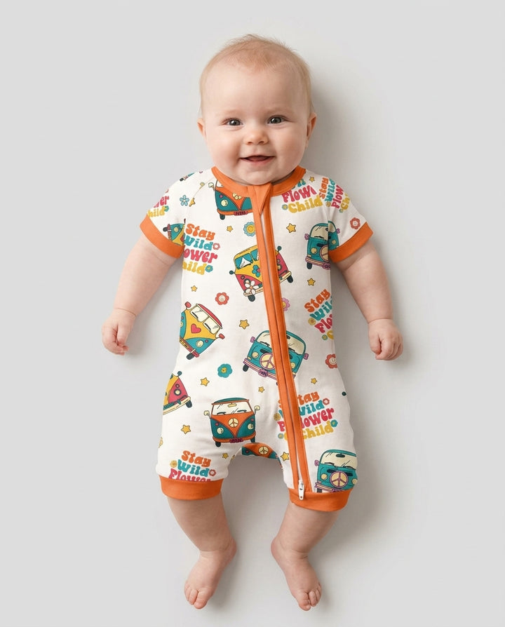 Stay Wild Flower Child Bamboo Shorty Zippy