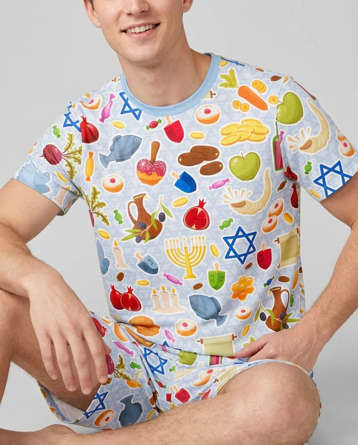 Shana Tovah Bamboo Men Short Sleeve Short Pajama Set