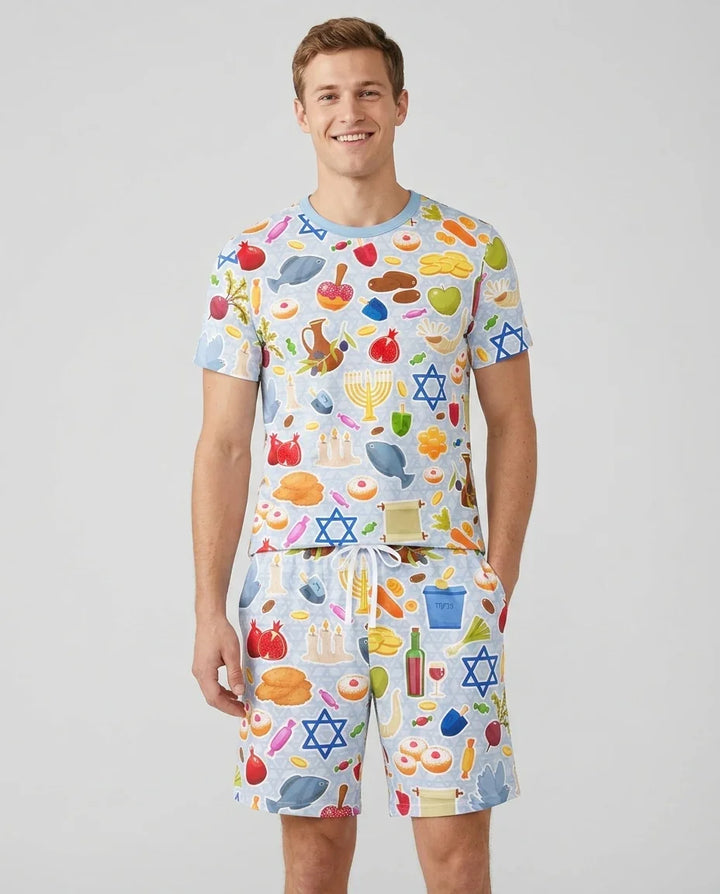 Shana Tovah Bamboo Men Short Sleeve Short Pajama Set