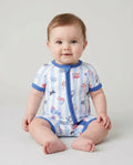 Red, White & Beachy Family Matching Bamboo Shorty Zippy