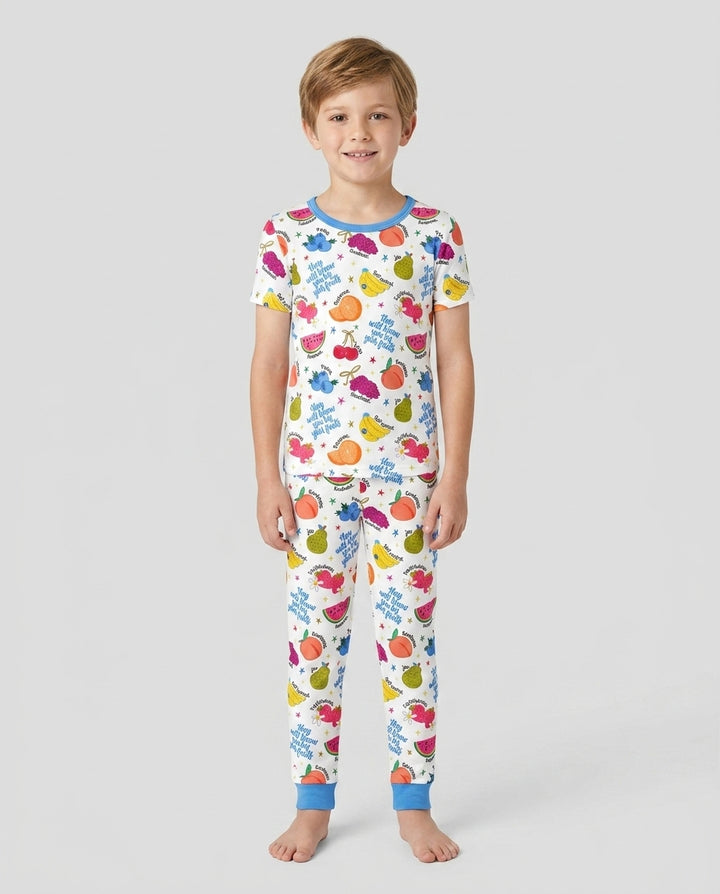 They Will Know You By Your Fruits Bamboo Two Piece Short Sleeve Pajama Set