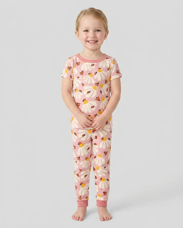 Lucky Little Bug Bamboo Two Piece Short Sleeve Pajama Set