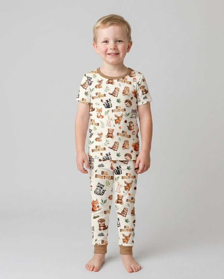 CUSTOM Template Bamboo Two Piece Short Sleeve Pyjamas Set