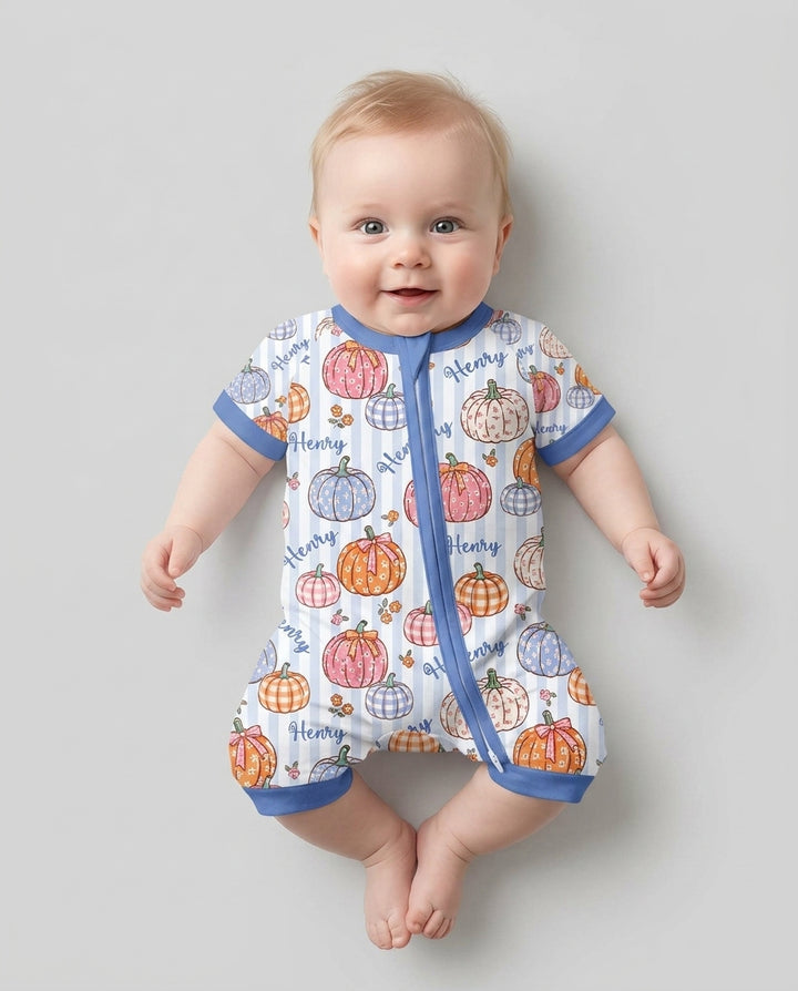 Custom Name Pumpkin Patch Bamboo Shorty Zippy