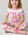 Preppy Summer Jesus Is My Jam Bamboo Two Piece Short Sleeve Pajama Set