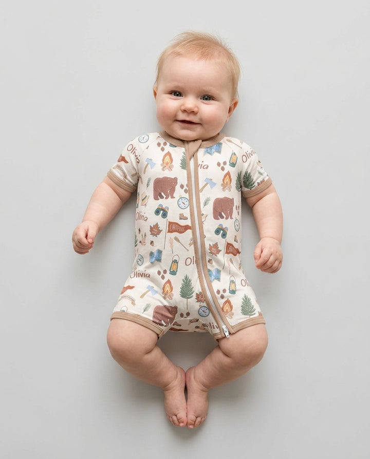 Custom Name Adventure Outdoors Bamboo Shorty Zippy
