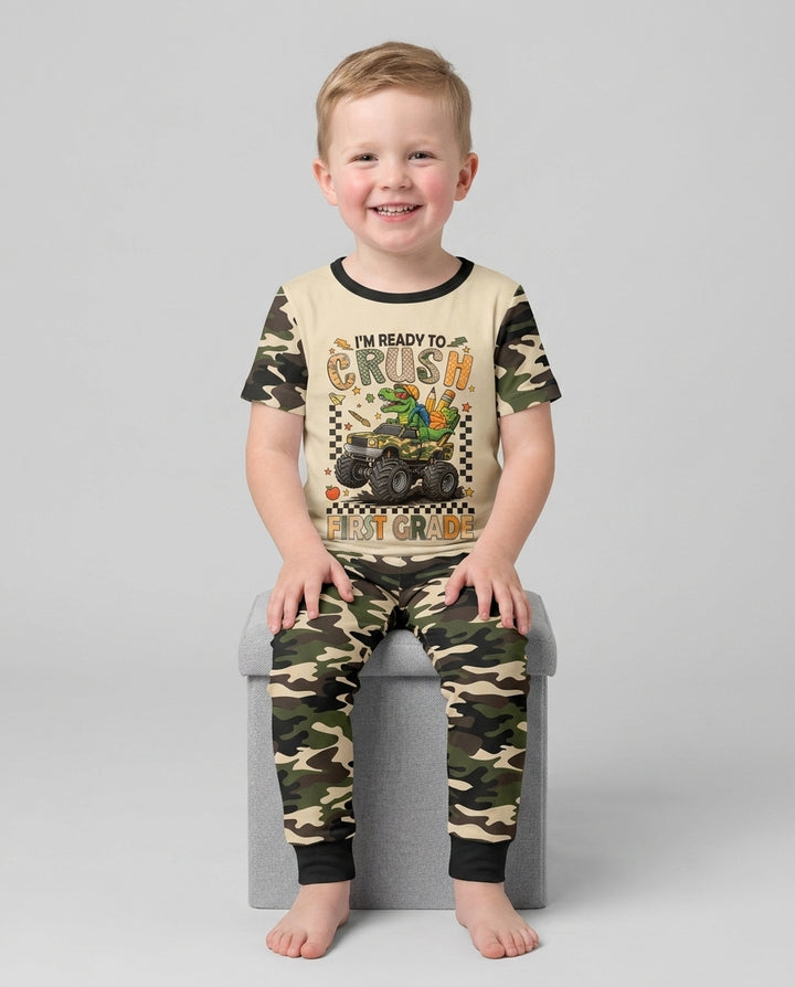 CUSTOM Template Bamboo Two Piece Short Sleeve Pyjamas Set