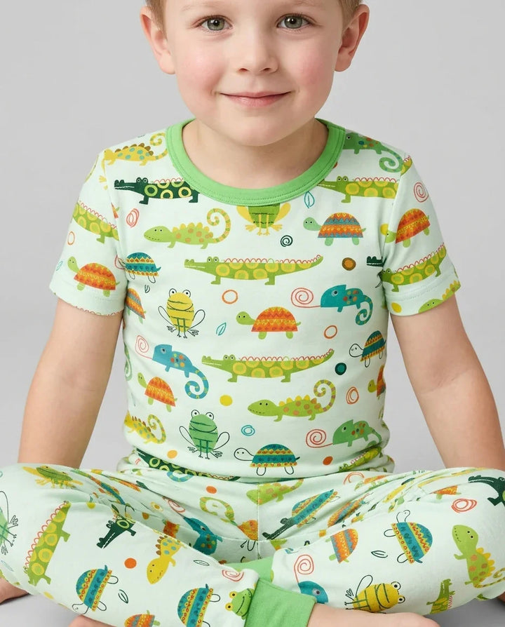 Swamp Buddies Bamboo Two Piece Short Sleeve Pajama Set