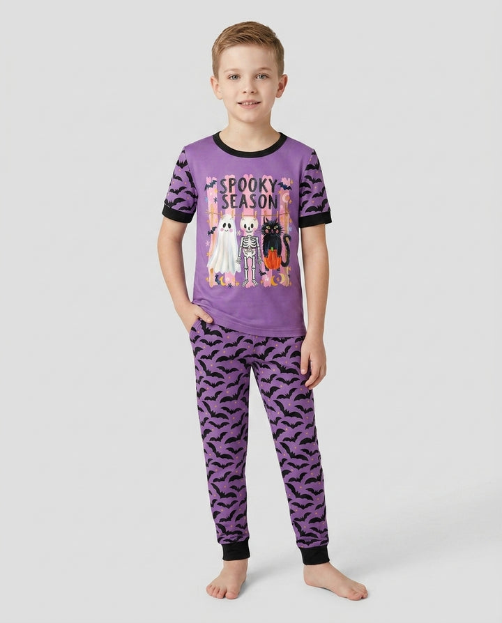 Bats & Boos Family Matching Bamboo Two Piece Short Sleeve Pajama Set