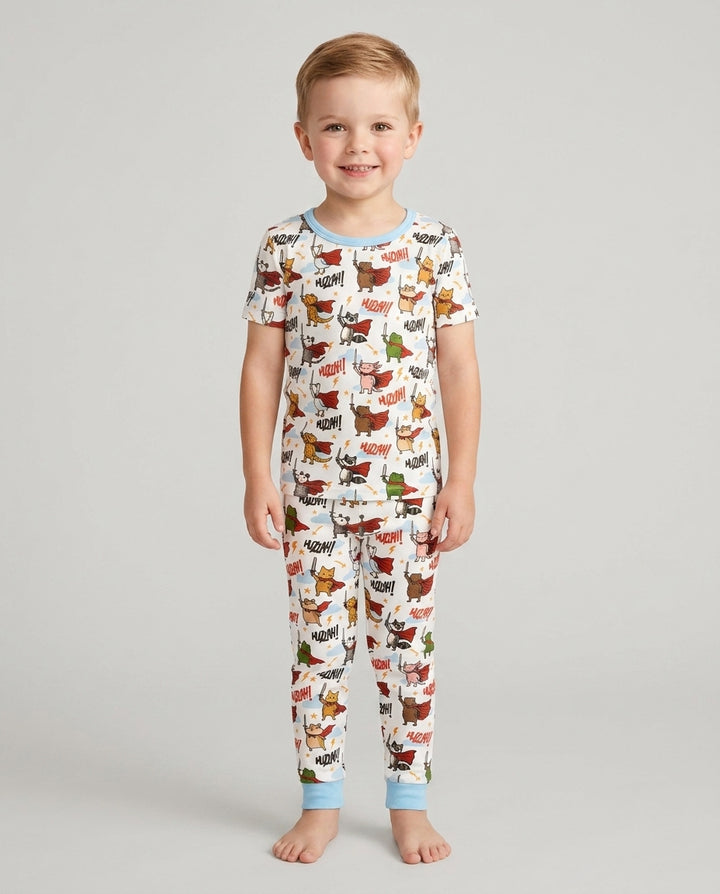 Huzzah! Huzzah! Bamboo Two Piece Short Sleeve Pajama Set