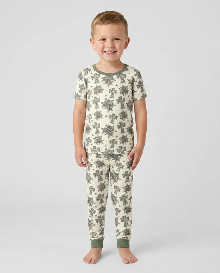 Camo God is Good Family Matching Bamboo Two Piece Short Sleeve Pajama Set