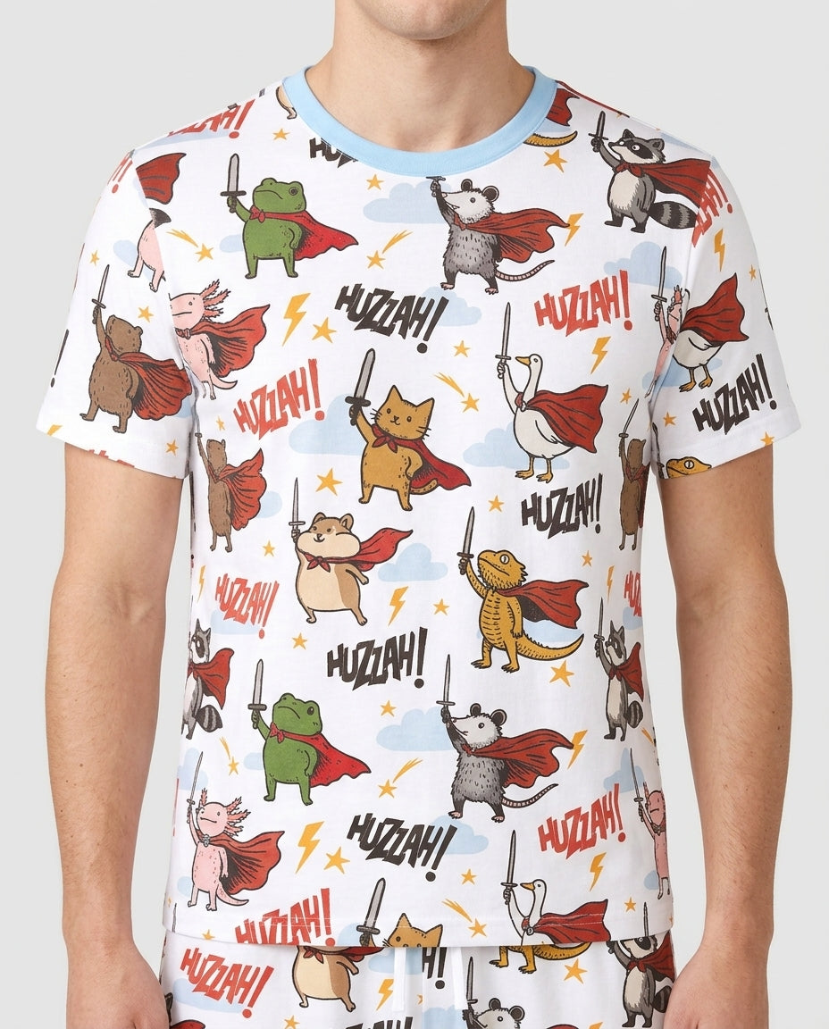 Huzzah! Huzzah! Bamboo Two Piece Short Sleeve Pajama Set