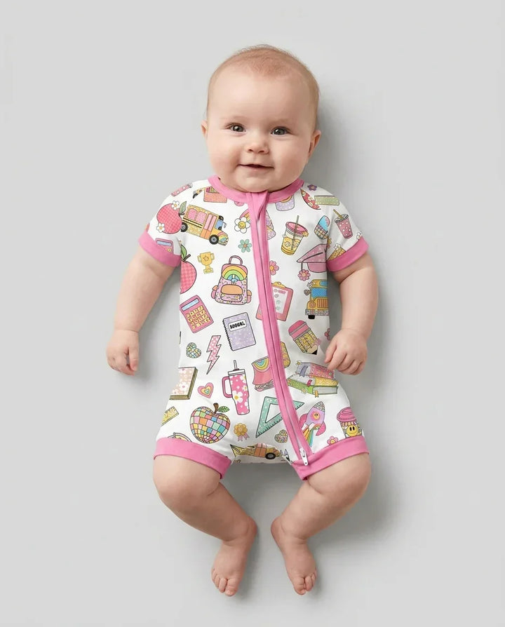 Preppy Back to School Bamboo Shorty Zippy