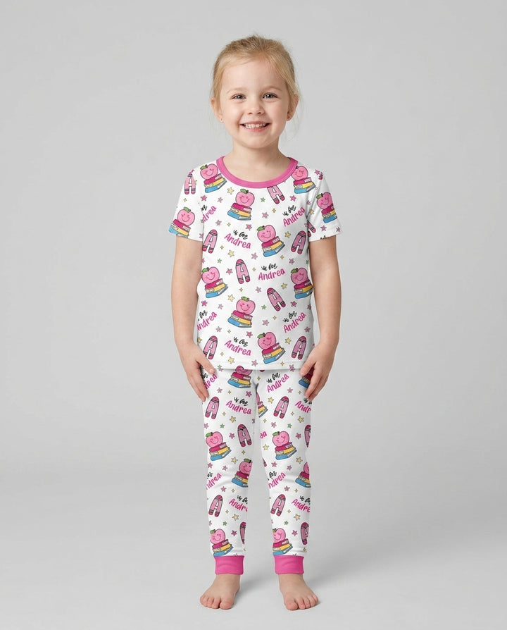 CUSTOM Template Bamboo Two Piece Short Sleeve Pyjamas Set