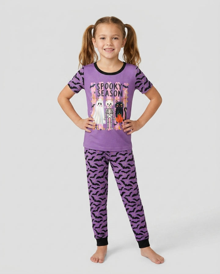 Bats & Boos Family Matching Bamboo Two Piece Short Sleeve Pajama Set