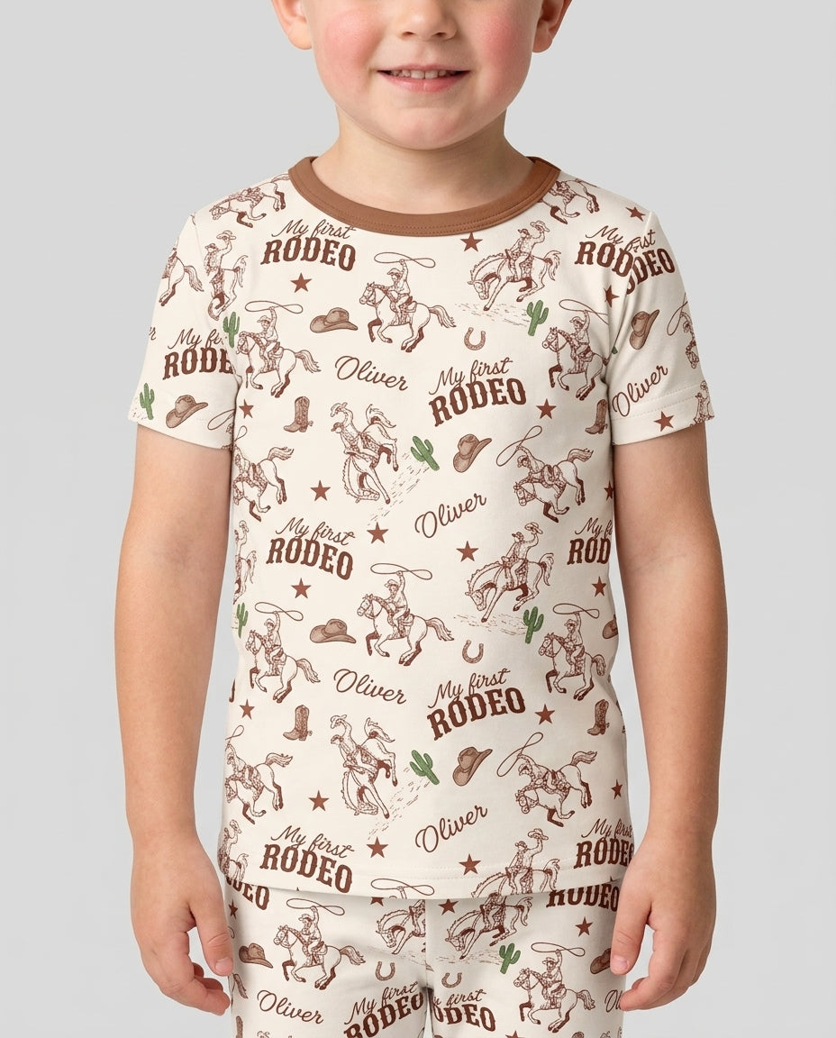 CUSTOM Template Bamboo Two Piece Short Sleeve Pyjamas Set