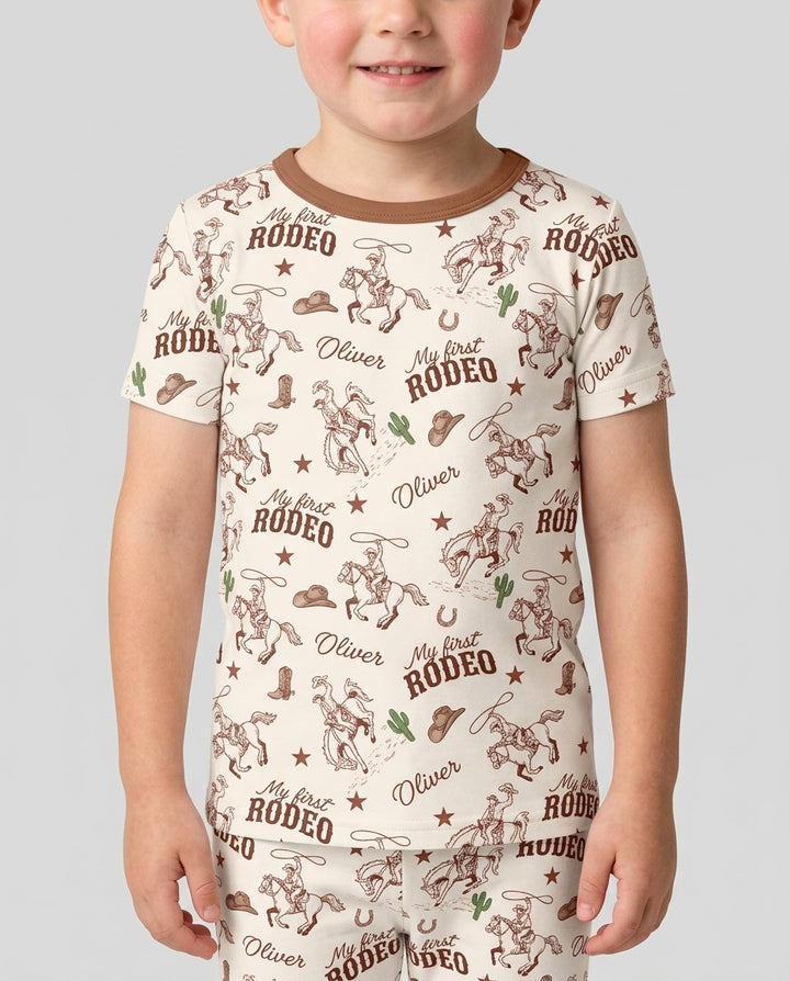 CUSTOM Template Bamboo Two Piece Short Sleeve Pyjamas Set