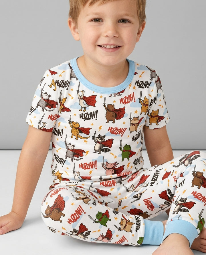 Huzzah! Huzzah! Bamboo Two Piece Short Sleeve Pajama Set