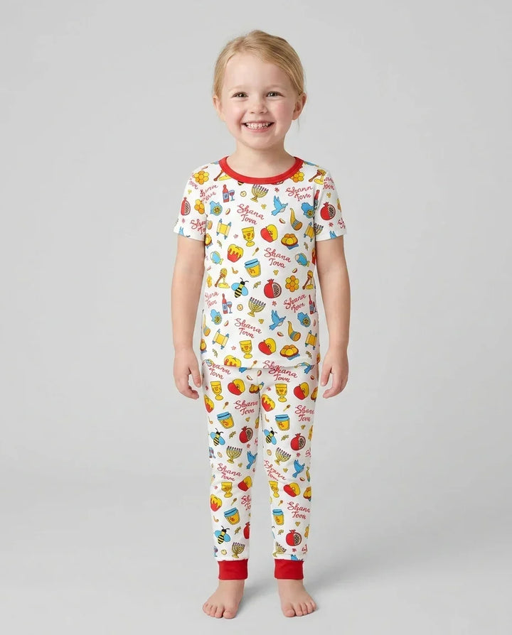 Shanah Tovah U'Metukah Bamboo Two Piece Short Sleeve Pajama Set