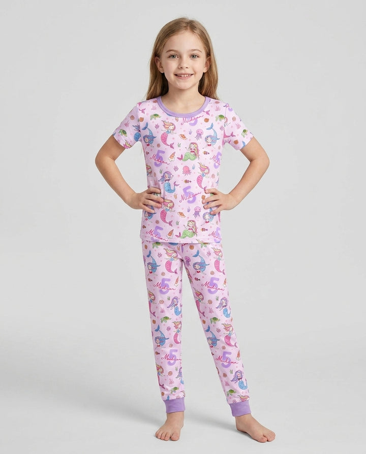 CUSTOM Template Bamboo Two Piece Short Sleeve Pyjamas Set