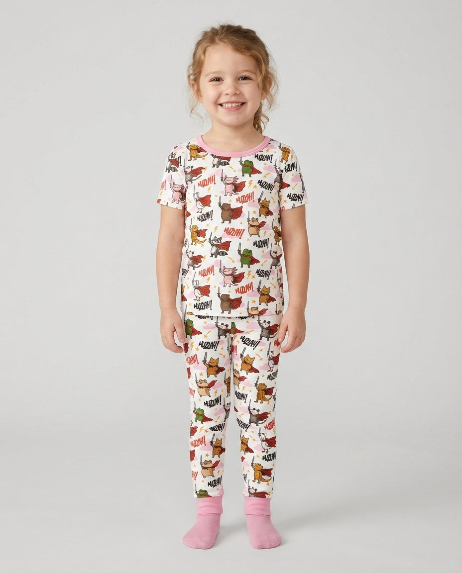 Huzzah! Huzzah! Bamboo Two Piece Short Sleeve Pajama Set