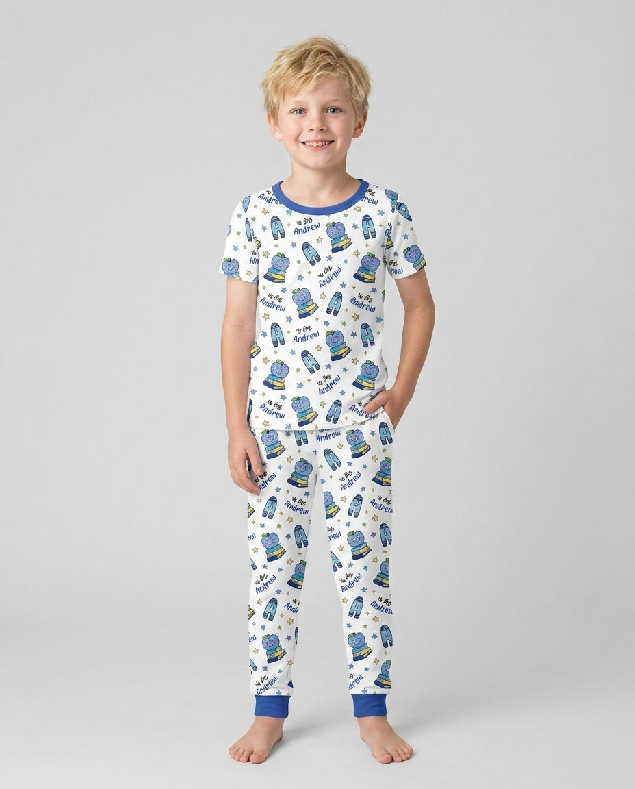 CUSTOM Template Bamboo Two Piece Short Sleeve Pyjamas Set