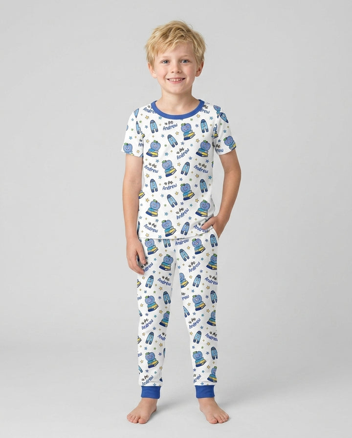 CUSTOM Template Bamboo Two Piece Short Sleeve Pyjamas Set