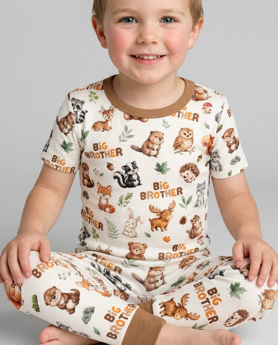 CUSTOM Template Bamboo Two Piece Short Sleeve Pyjamas Set