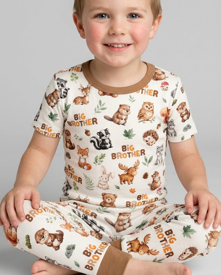 CUSTOM Template Bamboo Two Piece Short Sleeve Pyjamas Set