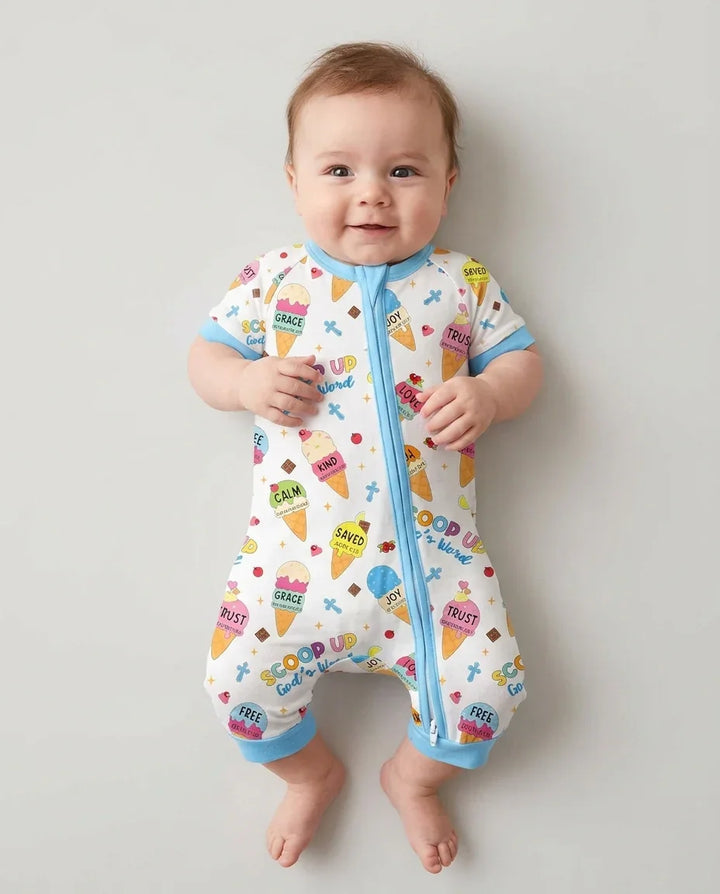 Ice Cream Summer Christian Bamboo Shorty Zippy