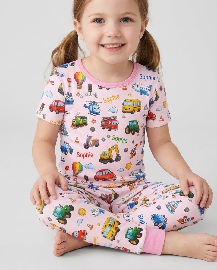 CUSTOM Template Bamboo Two Piece Short Sleeve Pyjamas Set