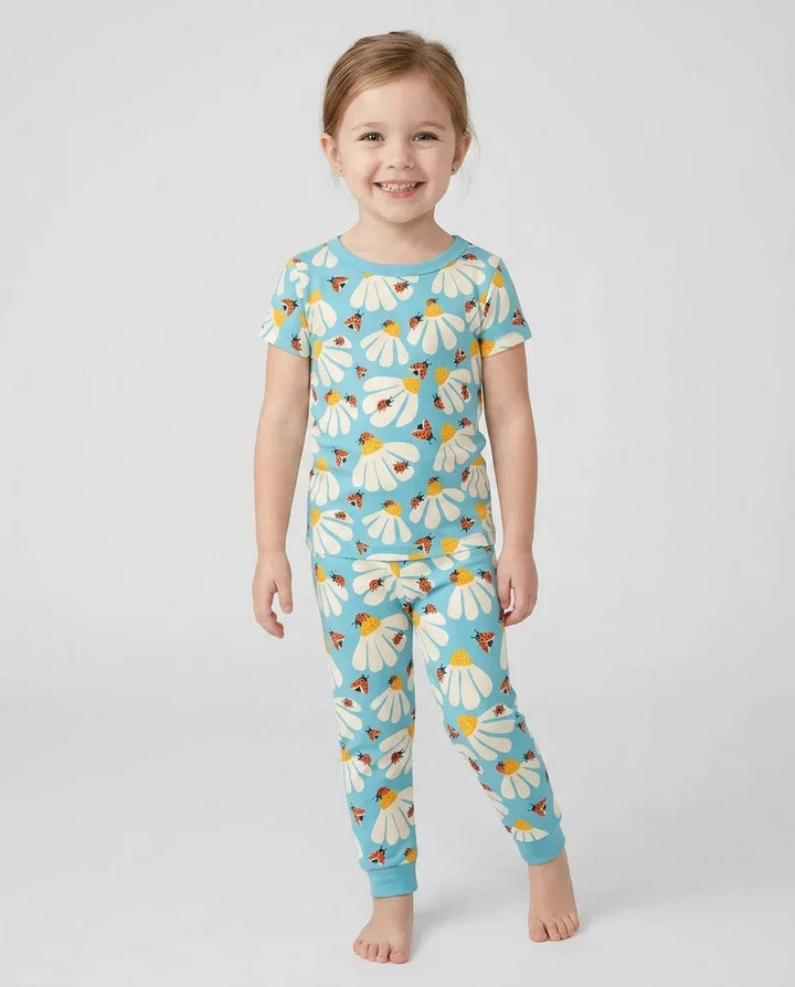 Lucky Little Bug Bamboo Two Piece Short Sleeve Pajama Set