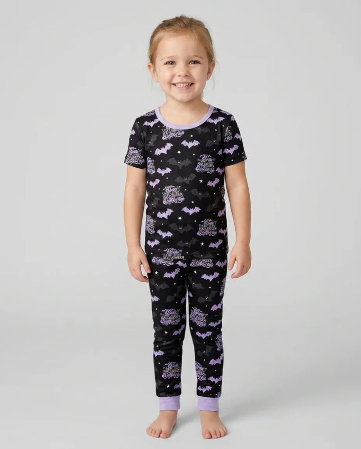 Halloween Butterflies Bamboo Two Piece Short Sleeve Pajama Set