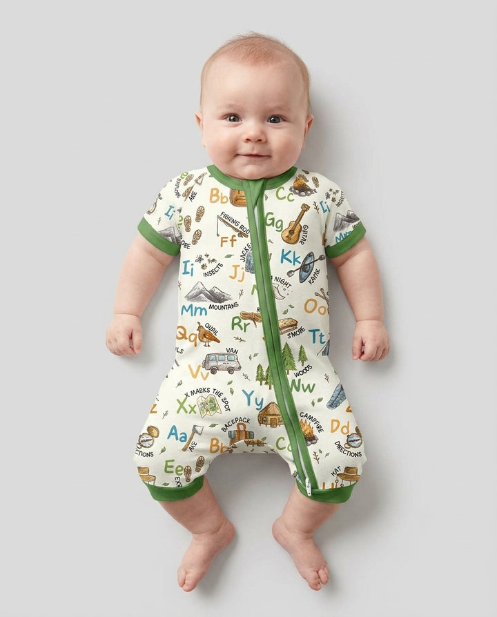 Adventure Alphabet ABCs Summer Camp Bamboo Shorty Zippy