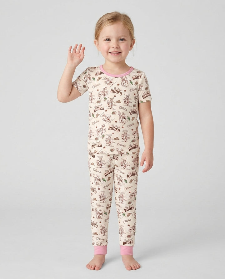 CUSTOM Template Bamboo Two Piece Short Sleeve Pyjamas Set