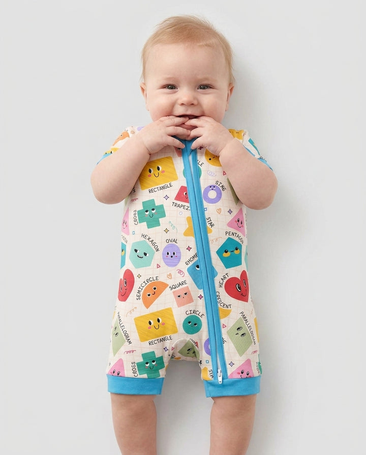 Happy Shape Squad Family Matching Bamboo Shorty Zippy