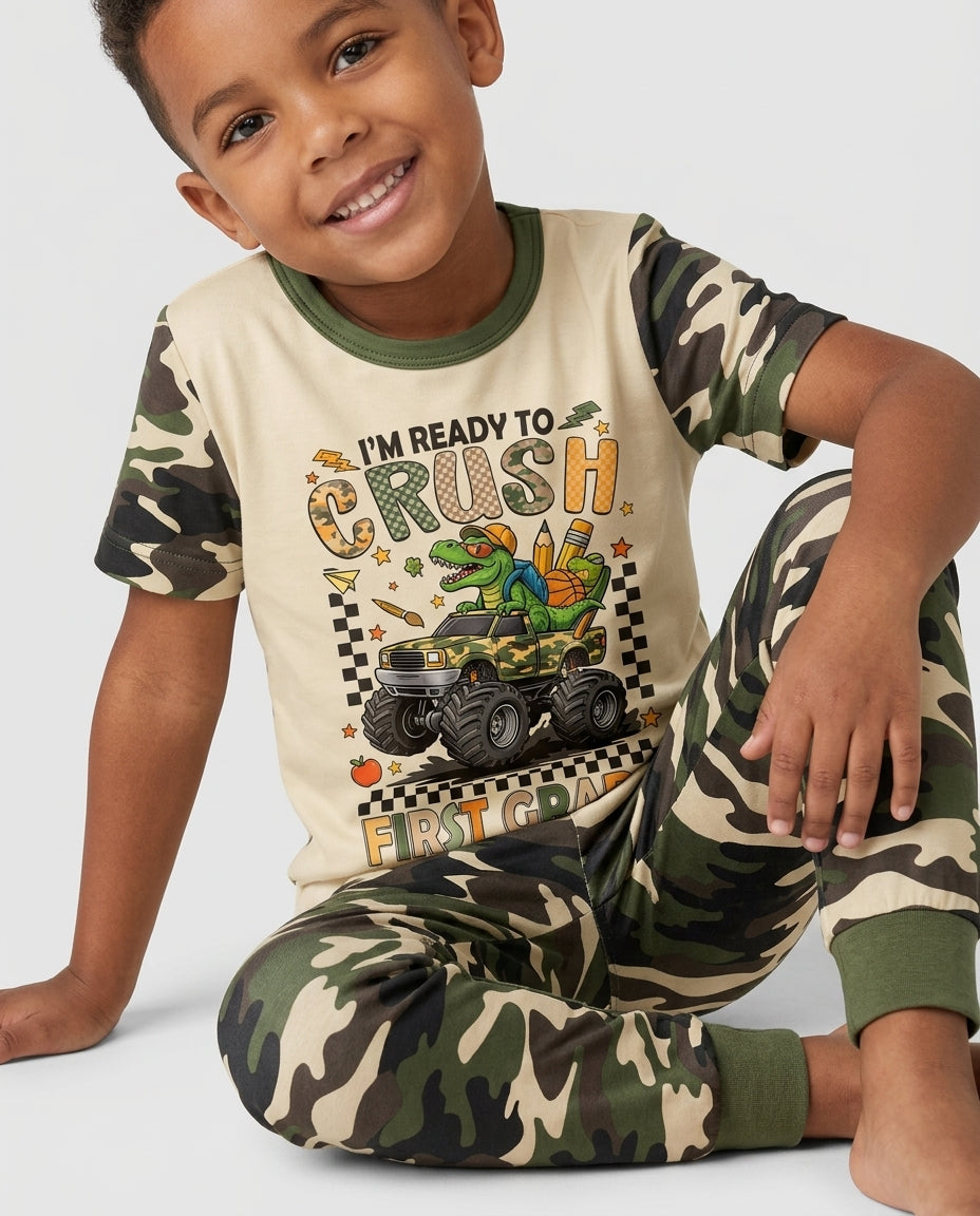 CUSTOM Template Bamboo Two Piece Short Sleeve Pyjamas Set