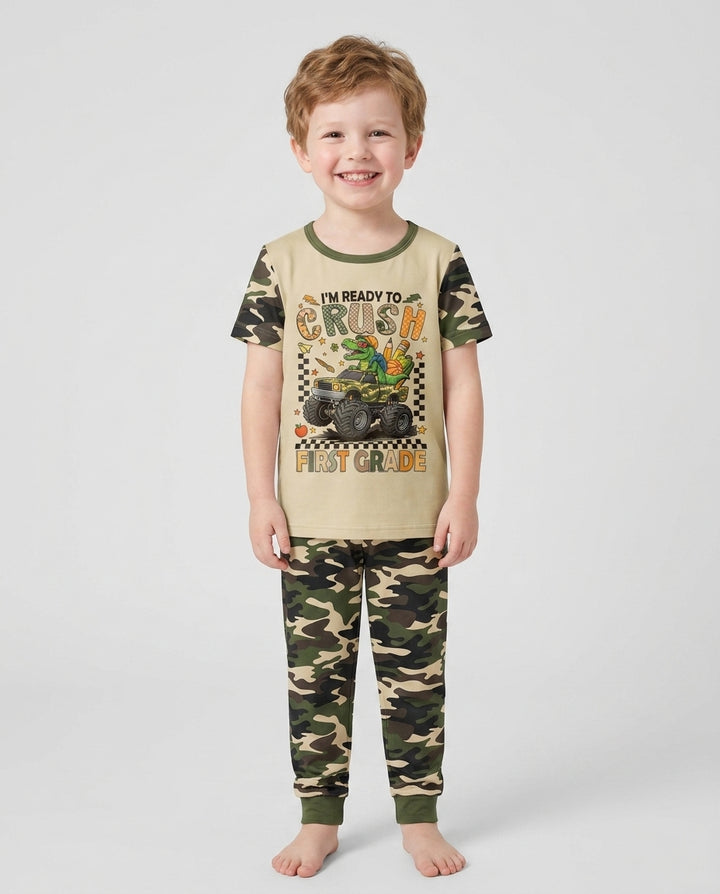 CUSTOM Template Bamboo Two Piece Short Sleeve Pyjamas Set