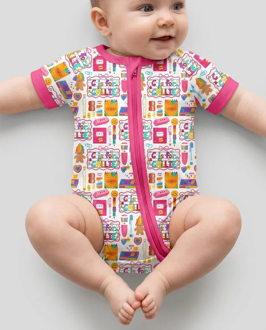 Custom Name Classroom Cuties Bamboo Shorty Zippy