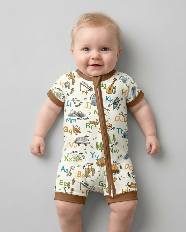 Adventure Alphabet ABCs Summer Camp Bamboo Shorty Zippy