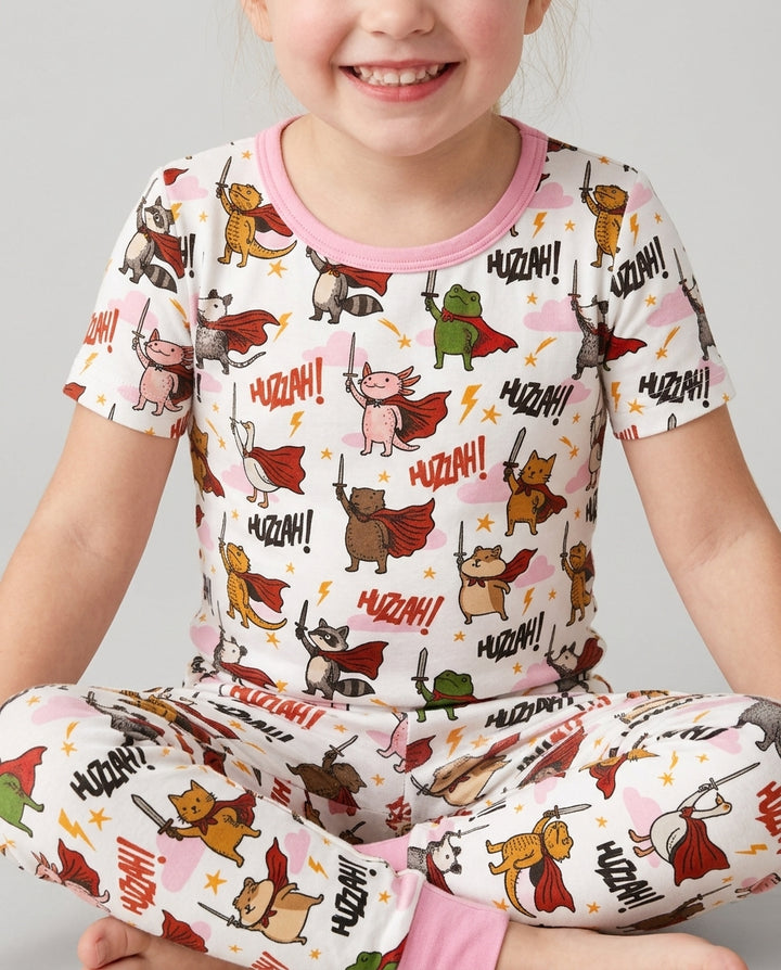 Huzzah! Huzzah! Bamboo Two Piece Short Sleeve Pajama Set